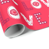 Rote Buchstaben Geschenkpapier (Rolleneckpunkt)