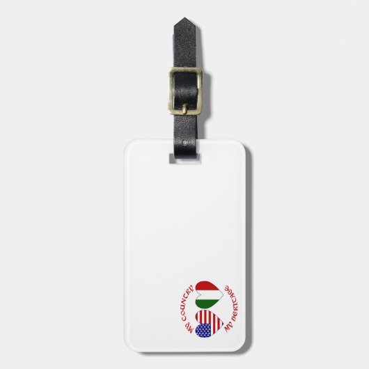 Rote Buchstaben Italienisches Landeserbe Gepäckanhänger (Vorderseite vertikal)