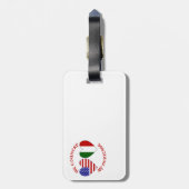 Rote Buchstaben Italienisches Landeserbe Gepäckanhänger (Rückseite vertikal)