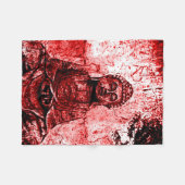 Rote Buddha-Schmutz-Kunst-Decke Fleecedecke (Vorderseite (Horizontal))
