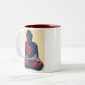 Rote Buddha-Tasse Zweifarbige Tasse (Vorderseite Links)