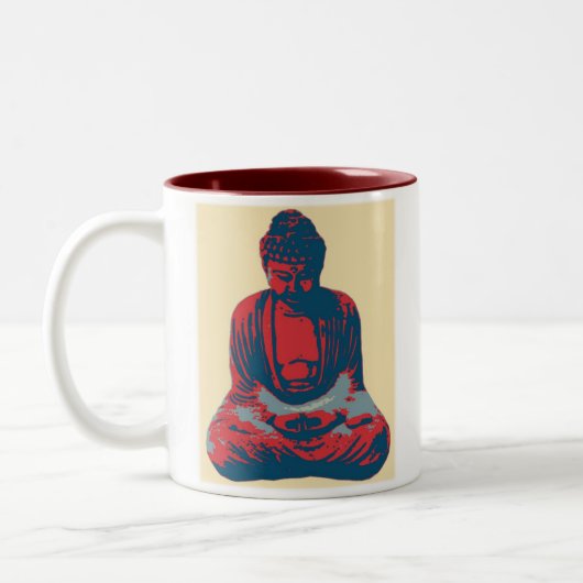 Rote Buddha-Tasse Zweifarbige Tasse (Links)