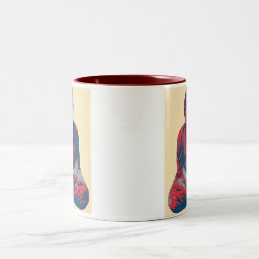 Rote Buddha-Tasse Zweifarbige Tasse (Mittel)