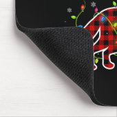 Rote Büffel-Karo-Wolfs-Weihnachtsmann-Weihnachts-P Mousepad (Ecke)