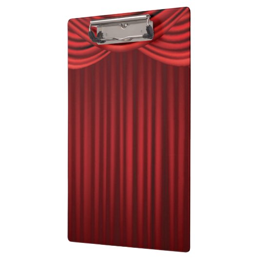 Rote Bühne-Vorhänge Klemmbrett (Links)