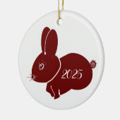 Rote Bunnies 2025 Keramik Ornament (Links)