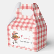 Rote Burger BBQ Baby Shower Geschenkboxen
