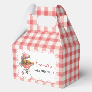 Rote Burger BBQ Baby Shower Geschenkboxen Geschenkschachtel