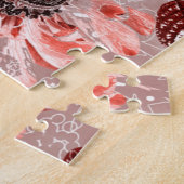 Rote, burgunderrote Blumen. Puzzle (Seite)