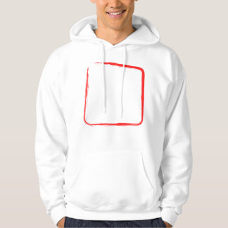 Rote Bürstenrahmen Streetwear Kapuzenpullover Hoodie