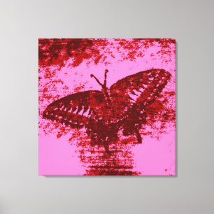Rote Butterfly Malerei Monet Leinwanddruck