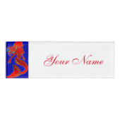 rote Button-oben Meerjungfrau Namenschild (Vorderseite)