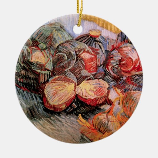 Rote Cabbages und Onions von Vincent van Gogh Keramikornament (Vorne)