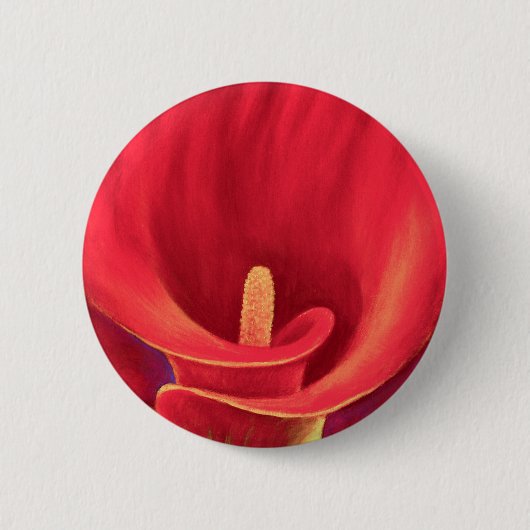 Rote Cala-Lilien-tropische Blumen-Kunst - multi Button (Vorderseite)