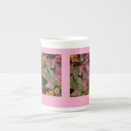Rote Caladium-Tasse Teekanne Porzellantasse