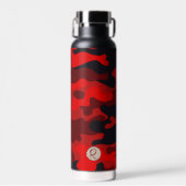 Rote Camouflage #2 Durchstechflasche mit Kupfer Trinkflasche (Vorne)