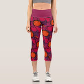 Rote Camouflage Capri Leggings (Vorderseite)