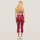 Rote Camouflage Capri Leggings (Rückseite)