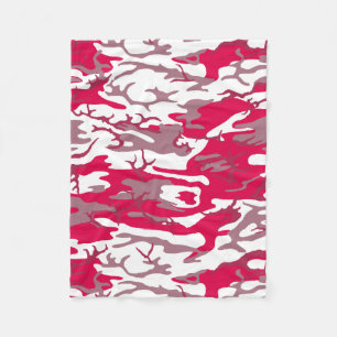 Rote Camouflage Fleecedecke