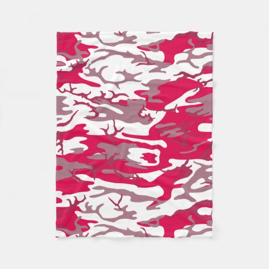 Rote Camouflage Fleecedecke (Vorderseite)
