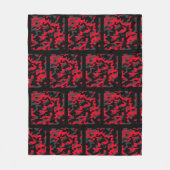 ROTE CAMOUFLAGE FLEECKEN BLANKET FLEECEDECKE (Vorderseite)