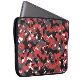 Rote Camouflage Laptopschutzhülle (Vorne Rechts)