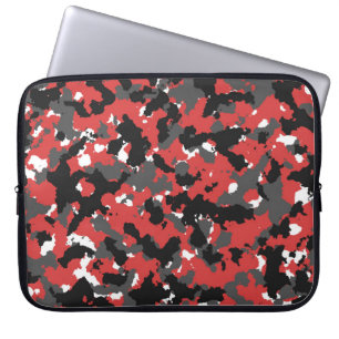 Rote Camouflage Laptopschutzhülle