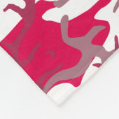 Rote Camouflage mit benutzerdefiniertem Text Fleecedecke (Ecke)