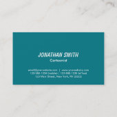 Rote Cartoonrakete Visitenkarte (Rückseite)