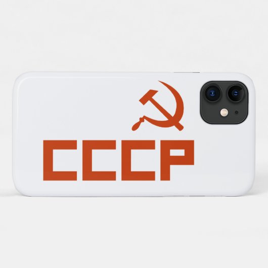 Rote CCCP Hammer und Sichel Case-Mate iPhone Hülle (Rückseite (Horizontal))