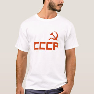 Rote CCCP Hammer und Sichel T-Shirt