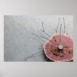 Rote Cedar Naturkunst Bildhauerei Oblique Öko Poster