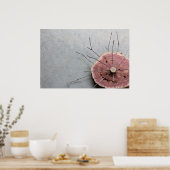 Rote Cedar Naturkunst Bildhauerei Oblique Öko Poster (Küche)