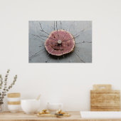 Rote Cedar Naturkunst Bildhauerei zentriert Poster (Küche)