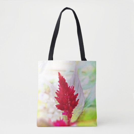 Rote Celosia-Taschen-Tasche Tasche (Vorderseite)