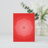 Rote Chakra Mandala-heilige Geometrie Postkarte (Stehend Vorderseite)