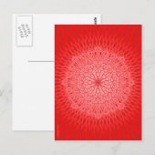Rote Chakra Mandala-heilige Geometrie Postkarte (Vorne/Hinten)
