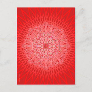 Rote Chakra Mandala-heilige Geometrie Postkarte