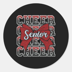 Rote Cheer Senior 2025 Cl Cheerleading Mädchen Abs Runder Aufkleber