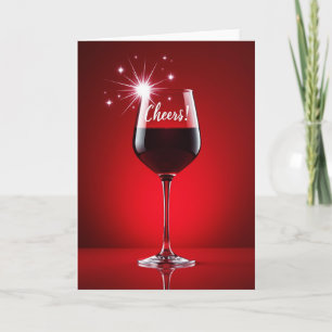 Rote Cheers-Feierkarte Karte