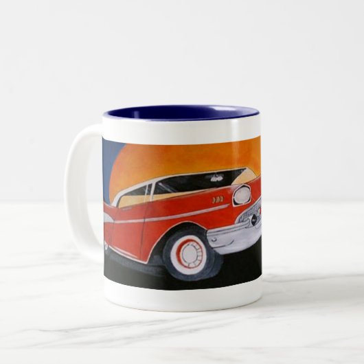 rote chevy Tasse des Kaffees 1957 (Vorderseite Links)
