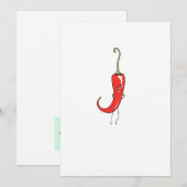 Rote Chili lustig Einladung (Vorne/Hinten)
