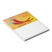 Rote Chili Paprika Einkaufsliste Notizblock (angewinkelt)