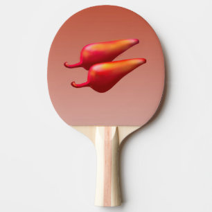 Rote Chili Paprika Ping-Pong-Schläger Tischtennis Schläger