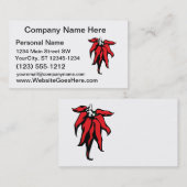 Rote Chili-Paprikaschoten auf einer Schnur-Grafik Visitenkarte (Vorne/Hinten)