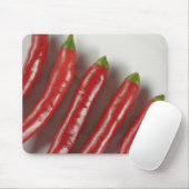 Rote Chili-Paprikaschoten Mousepad (Mit Mouse)