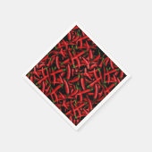 Rote Chili-Pfeffer-Muster Serviette (Ecke)