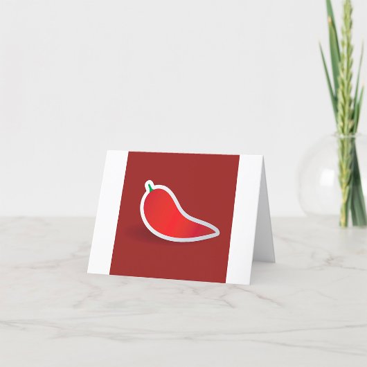 Rote Chili-Schote Dankeskarte