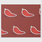 Rote Chili-Schote Geschenkpapier (Flach)