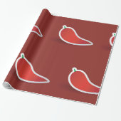 Rote Chili-Schote Geschenkpapier (Ungerollt)